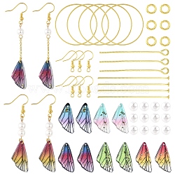 DIY Insects Wing Earring Making Kits, Golden(DIY-YW0016-15)