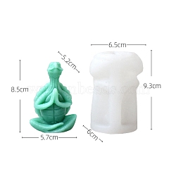 DIY Silicone Candle Molds, For Candle Making, Sea Turtl, White, 6x6.5x9.3cm(PW-WG89503-01)