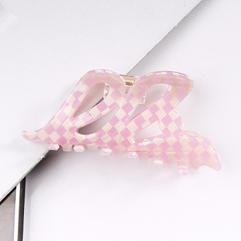 Hair Claw Clip, PVC Ponytail Hair Clip for Girls Women, Pink, 43x93x42mm