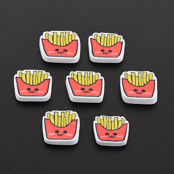 Handmade Polymer Clay Cabochons, Chips, Yellow, 8~9x8.5~10x2mm, about 5000pcs/1000g