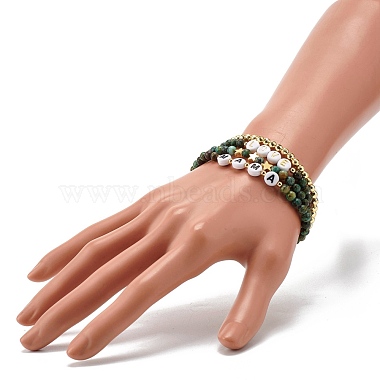 Ensemble de bracelets extensibles empilables de perles love mama pour la fête des mères(BJEW-JB07159)-7