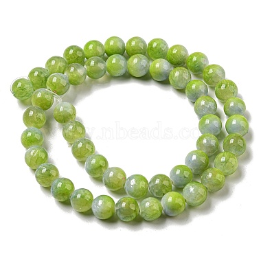 teints jade naturel perles brins(G-F764-02A)-3