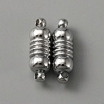 Alloy Magnetic Clasps, for Pendant Necklaces Making, Platinum, Column, 18x6mm, Hole: 1.8mm(FIND-TAC0014-70I)