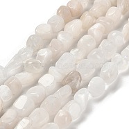 Natural Rainbow Moonstone Beads Strands, Nuggets, Tumbled Stone, 7~13x4.5~10x4.5~10mm, Hole: 1.2mm, about 44~46pcs/strand, 15.08~16.14 inch(38.3~41cm)(G-P497-01E-69A)