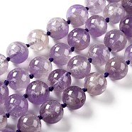 Natural Ametrine Beads Strands, Round, 10mm, Hole: 0.8mm, about 39pcs/strand, 18.31''(46.5cm)(G-G010-01)