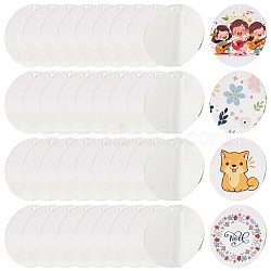 50Pcs Transparent Acrylic Disc Big Pendants, Acrylic Blanks, Flat Round, Clear, 50x2mm(TACR-YW0003-12)