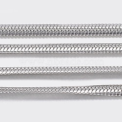 304 Stainless Steel Flat Snake Chains, with Spool, Soldered, Stainless Steel Color, 1.5x0.6mm, about 32.8 Feet(10m)/roll(CHS-K007-10A)