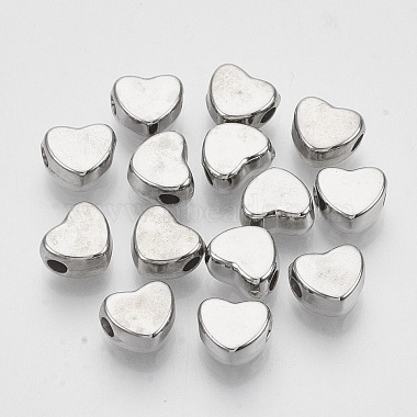 7mm Heart Plastic Beads