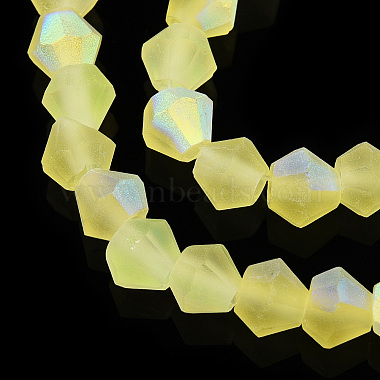 Imitez des brins de perles en verre givré bicône en cristal autrichien(GLAA-F029-TM2mm-A21)-4