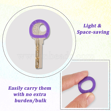 64Pcs PVC Plastic Nonslip Waterproof Reusable Key Sleeve(AJEW-SP0002-72B)-5