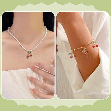 16Pcs 8 Styles Cherry Alloy Pendants(FIND-TA0008-78)-8