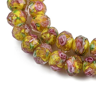 Handmade Gold Sand Lampwork Beads Strands(LAMP-R141-10mm-23)-3