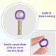 64Pcs PVC Plastic Nonslip Waterproof Reusable Key Sleeve(AJEW-SP0002-72B)-5