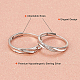 регулируемые парные кольца из стерлингового серебра 925 с родиевым покрытием и волнами(JR853A)-2