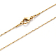 Vacuum Plating 304 Stainless Steel Coreana Chain Necklace(NJEW-S420-006D-G)-1