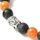 Bracelet extensible en perles de style tibétain pour filles et femmes(BJEW-JB09634)-3
