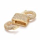 Rack Plating Brass Micro Pave Clear Cubic Zirconia Clasps(KK-M229-62G)-2