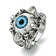 Evil Eye Alloy Acrylic Adjustable Rings(RJEW-K275-51AS-01)-1