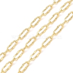 Brass Dapped Chains, Cadmium Free & Lead Free, Rack Plating, Long-Lasting Plated, Unwelded, Real 18K Gold Plated, 8x3x1mm(CHC-P017-03G)