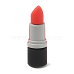 Silicone Focal Beads, Red, Lipstick, 35x10.5~11.5mm, Hole: 3mm(SL-CBAE849-02D)