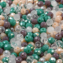 Glass Beads, Faceted, Rondelle, Thistle, 4x3mm, Hole: 0.4mm, about 820pcs/60g(EGLA-A034-SM4mm-42)