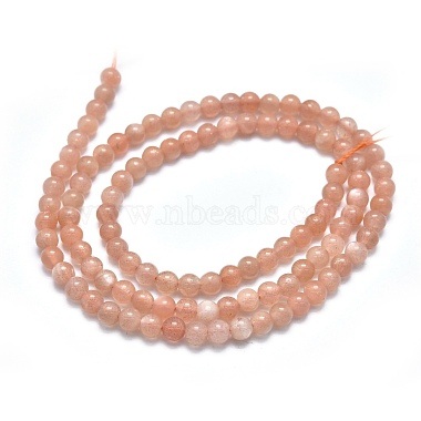 Chapelets de perles de sunstone naturelle naturelles(G-K305-23-C)-2