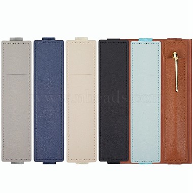 6個 6 色の合成皮革ペンホルダー(ABAG-CP0001-15B)-1