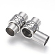 304 Stainless Steel Magnetic Clasps with Glue-in Ends(X-STAS-F123-05AS)-2
