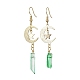 Moon & Star Brass Dangle Earrings(EJEW-JE05460)-3