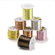 Copper Wire, Round, for Jewelry Making, Mixed Color, 0.3~1.2mm, about 26.25~236.22 Feet(8~72m)/Roll(CWIR-XCP0001-17)
