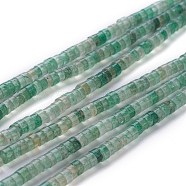Natural Green Strawberry Quartz Beads Strands, Heishi Beads, Flat Round/Disc, 4~4.5x2.5mm, Hole: 0.7mm, about 167pcs/strand, 15.43 inch(39.2cm)(G-H230-30)