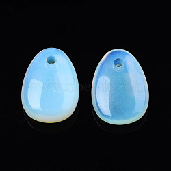 Opalite Pendants, Large Hole Pendant, Teardrop Charm, 35x25x11.5mm, Hole: 4mm(G-N0325-15E)
