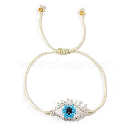 Vintage Ethnic Style Beaded Eyelash Eye Bracelet for Women's Bestie Gift(XM9933-1)