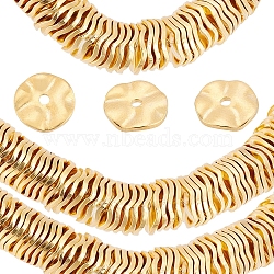 Elite 50Pcs Brass Spacer Beads, Flat Round, Golden, 8x1.5mm, Hole: 1.2mm(KK-PH0004-13)