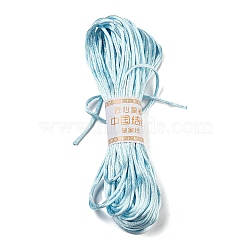 Polyester Embroidery Floss, Cross Stitch Threads, Light Blue, 3mm, 20m/bundle(OCOR-C005-C18)