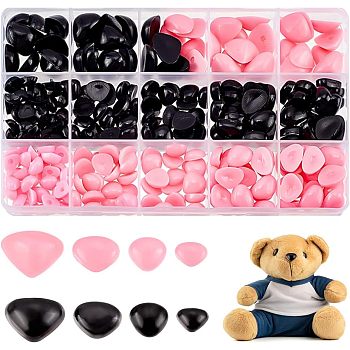 8 Style Plastic Doll Noses, Craft Eyes, for Crafts, Crochet Toy and Stuffed Animals, Mixed Color, 7~13x9~17x4~6mm, 290pcs/box