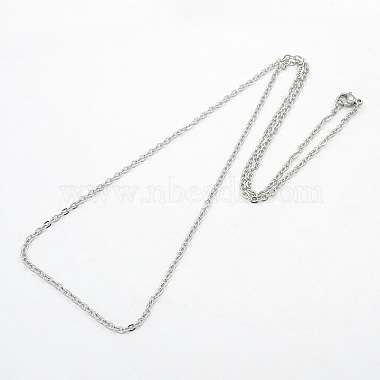 Unisex Casual Style 304 Stainless Steel Cable Chain Necklaces(STAS-O037-45P)-2