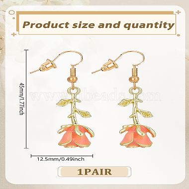 1 Pair Alloy Enamel Dangle Earrings(EJEW-LP0007-108C)-2