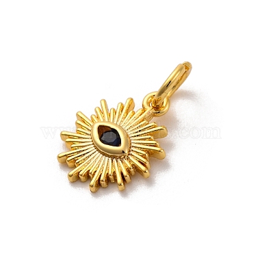 Brass Micro Pave Cubic Zirconia Charms(KK-U033-04G-02)-2