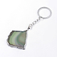 Platinum Plated Natural Agate Keychain(KEYC-S252-07)-2