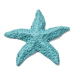 Opaque Resin Cabochons, Starfish, Turquoise, 72x72x12mm(RE-CBA21C0-01A)