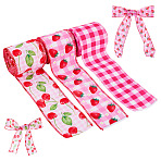 3 Rolls 3 Styles Polyester Ribbon, for Garment Accessories, Gift Decoration, Mixed Shapes, 2-3/8 inch(60mm), about 5.00 Yards(4.57m)/Set(OCOR-TA0003-52)