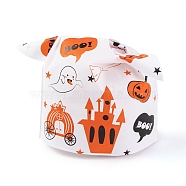 100Pcs Rabbit Shaped Halloween Candy Plastic Bags, Castle Printed Candy Gift Bags, White, 21.5~22.5x13.6x0.01cm(ABAG-U001-02O)