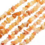 Natural Yellow Jade Chip Bead Strands, 5~8x5~8mm, Hole: 1mm, about 31.5 inch(G-M205-16)