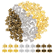 150Pcs 3 Colors Alloy Charms, Book, Mixed Color, 11x12x3.5mm, Hole: 2mm, 50pcs/color(FIND-DC0001-95)