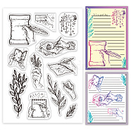 Custom PVC Plastic Clear Stamps, for DIY Scrapbooking, Photo Album Decorative, Cards Making, Leaf, 160x110mm(DIY-WH0618-0009)