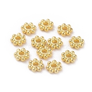 Tibetan Style Alloy Daisy Spacer Beads, Flower, Lead Free & Cadmium Free, Golden, 4.5x1.5mm, Hole: 1mm, about 1000pcs/100g(X-LF0991Y-G-RS)