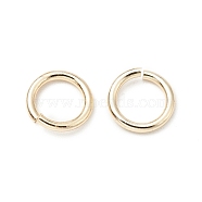 Brass Jump Rings, Open Jump Rings, Long-Lasting Plated, Cadmium Free & Lead Free, Round Ring, Real 14K Gold Plated, 7x1mm, 18 Gauge, Inner Diameter: 5mm(KK-WH0060-01E-G)