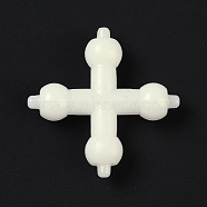 Plastic Doll Joints, Doll Making Accessories, Cross, White, 31x31x8.5mm(KY-WH0053-01A-B)