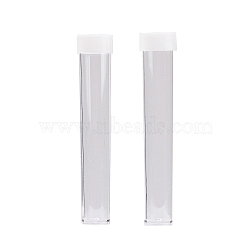 Plastic Bead Containers, Bottle, Clear, 7.5x1.3cm, Capacity: 3ml(0.1 fl. oz)(CON-S009)